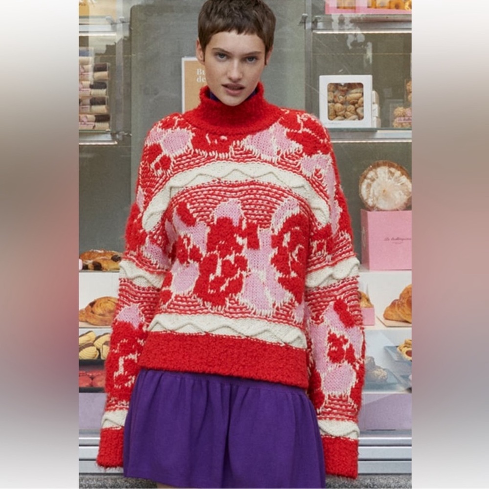 ZARA JACQUARD KNIT SWEATER